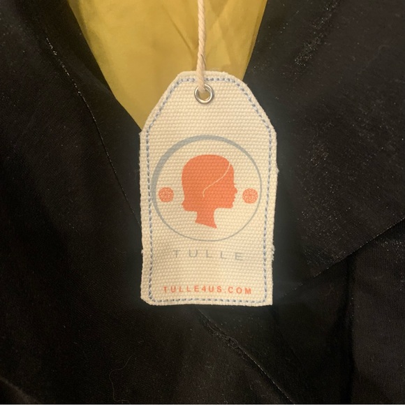 Anthropologie TULLE Double Breasted Button Front Sheen Finish Trench Coat - Picture 6 of 13